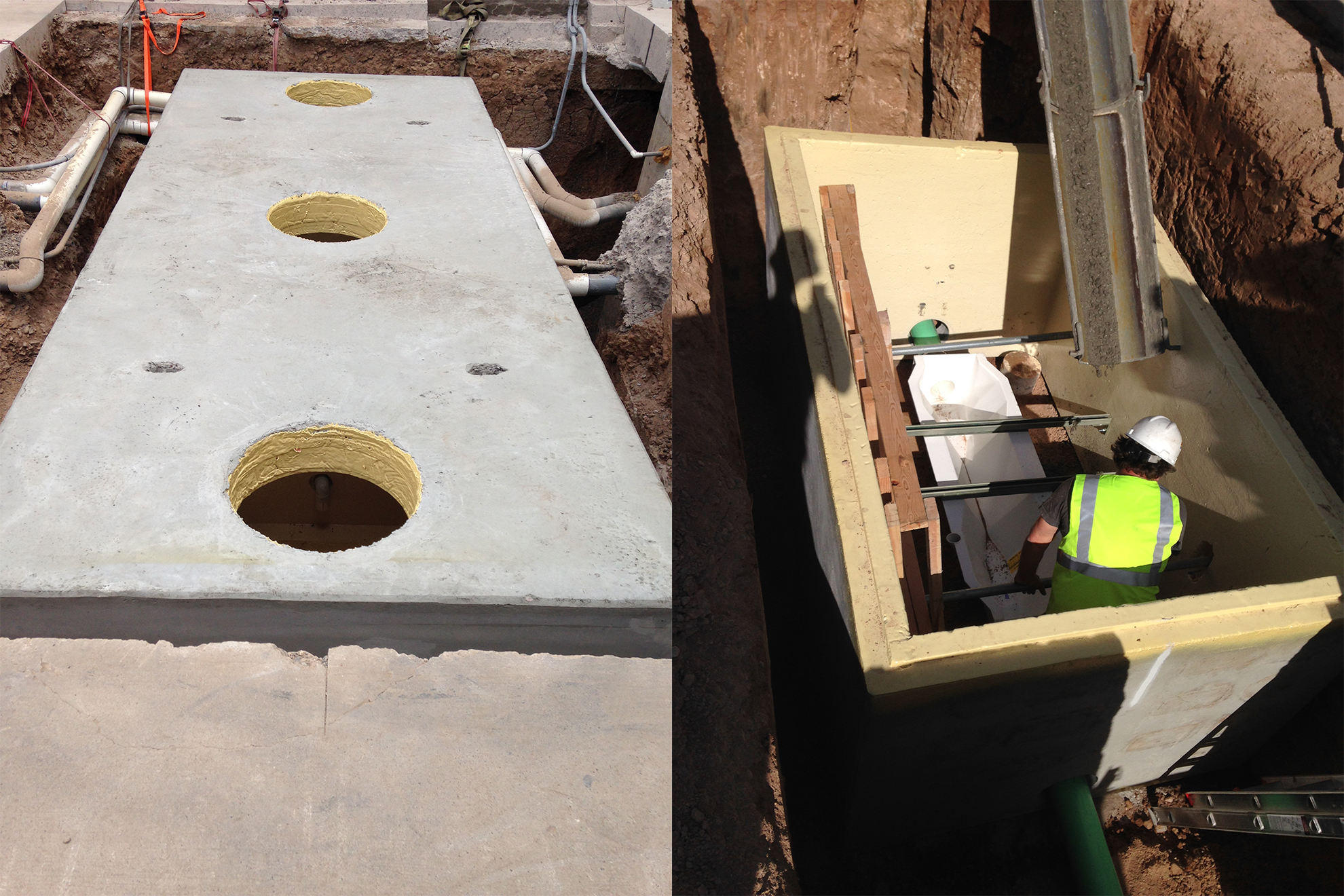 Grease trap & Flume Install